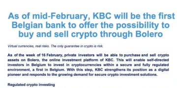Belgium’s KBC Bank Makes History With First-Ever Bitcoin and Ether Trading Under MiCA