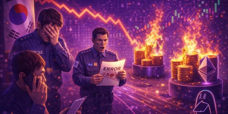 South Korea National Tax Service’s Mistake Resulted In $4.8 Million Crypto Loss