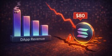 Solana DApp Revenue Falls to 18-Month Low as SOL Price Risks $80 Retest