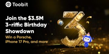 Toobit Celebrates 3rd Anniversary with $3.5 Million Prize Pool and Porsche Giveaway