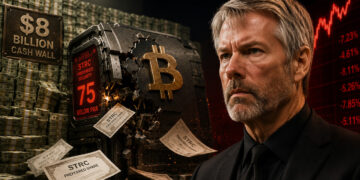 Michael Saylor’s Bitcoin machine hits $8 billion cash wall as STRC crashes 25% below par