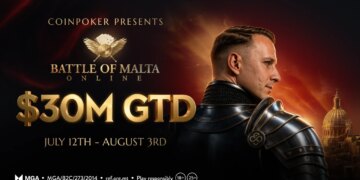 CoinPoker Rolls Out 30M USDT Crypto Giveaway: Battle of Malta Online Series