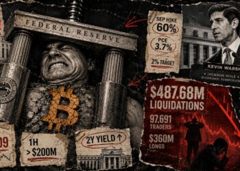 Fed Chair Kevin Warsh triggers a $488 million crypto liquidation cascade as rate-hike expectations rise