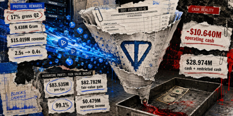 TON Strategy earned $15 million staking Gram while operations burned $10.6 million in cash