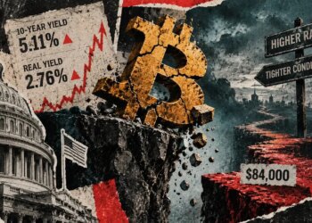 Why surging US real yields are quietly forcing Bitcoin under $84,000