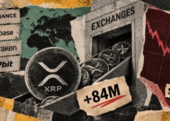 84 million XRP added to exchange wallets as price slipped toward $1.30